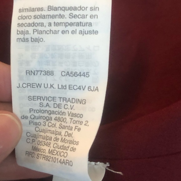 J.Crew red clip dot long sleeve ruffle front blouse size 12 - Picture 10 of 10